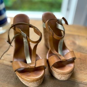 Vintage jimmy choo cork wedge